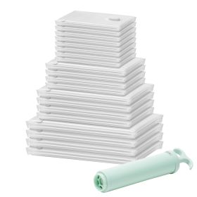 Vacuum Storage Bags, 20 Pack Space Saver Seal Bag(4 Jumbo/4 Large/4 Medium/4 Small/4 Roll), Compression Airtight Zipper Space Bags with Hand Pump