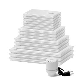 Vacuum Storage Bags, 15 Pack Space Saver Seal Bag(3 Jumbo/3 Large/3 Medium/3 Small/3 Roll), Compression Airtight Zipper Space Bags with Electric