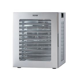 Food Dehydrator Machine, 12 Stainless Steel Trays, 850W Electric Food Dryer with Adjustable Temperature & 24-Hour Timer, Freeze Dryer for Jerky,