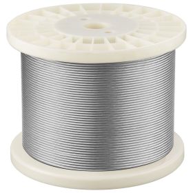 1/8 Inch Wire Rope, 500 ft Length, 316 Stainless Steel Wire Cable with Cutter, 1760 lbs Breaking Strength, 1 x 19 Strands Construction