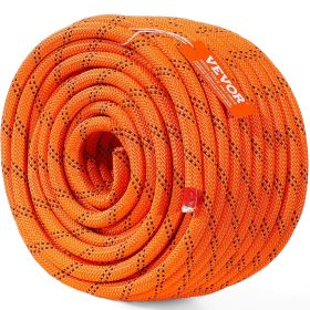 Dual Twisted Polyester Cord, 1/2 inch by 120 feet, 48-Strand, 8000 LBS Tensile Strength, Multi-Use Outdoor Rope for Arborist Activities, Hiking