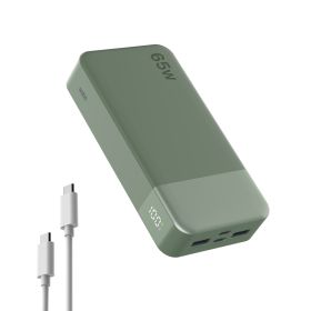 N Obis Portable Charger, 65W PD Fast Charging 20000mAh Type-C Small Compact Power Bank For Phone, Tablet, Laptop (Option: Green-65W)
