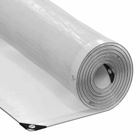 Clear Tarpaulin with Eyelets 9.8x9.8' Polyethylene (Color: Transparent)