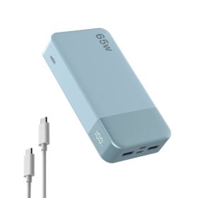N Obis Portable Charger, 65W PD Fast Charging 20000mAh Type-C Small Compact Power Bank For Phone, Tablet, Laptop (Option: Blue-65W)